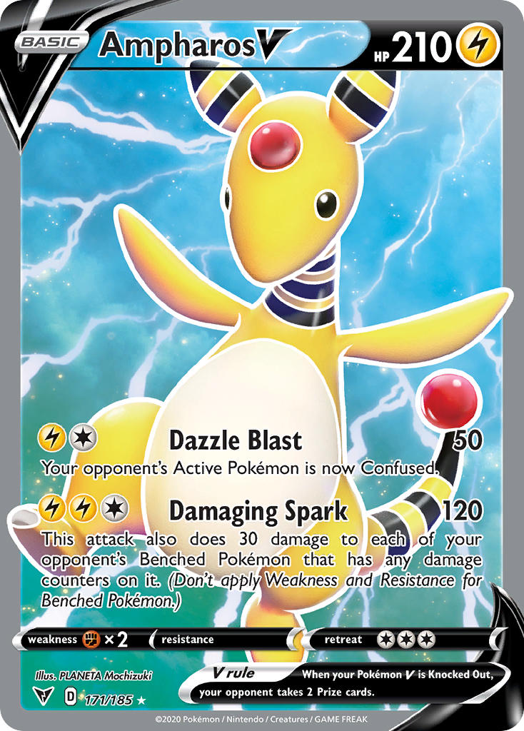 Ampharos V (171/185) [Sword & Shield: Vivid Voltage] | Gear Gaming Fayetteville