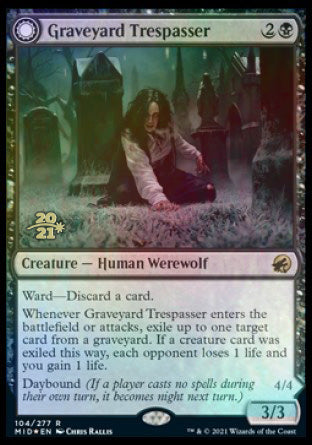 Graveyard Trespasser // Graveyard Glutton [Innistrad: Midnight Hunt Prerelease Promos] | Gear Gaming Fayetteville