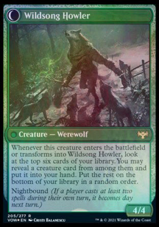 Howlpack Piper // Wildsong Howler [Innistrad: Crimson Vow Prerelease Promos] | Gear Gaming Fayetteville