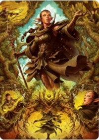 Nissa of Shadowed Boughs 2 Art Card [Zendikar Rising Art Series] | Gear Gaming Fayetteville