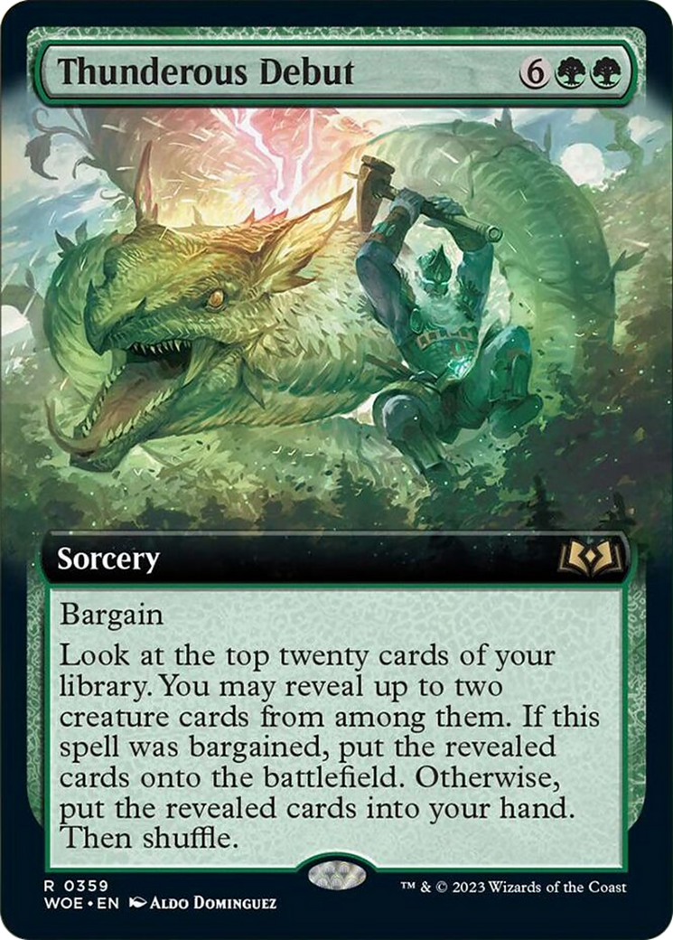 Thunderous Debut (Extended Art) [Wilds of Eldraine] | Gear Gaming Fayetteville