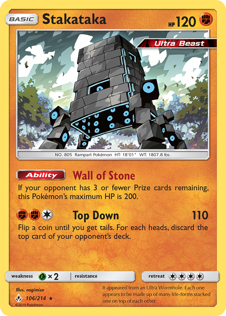 Stakataka (106/214) [Sun & Moon: Unbroken Bonds] | Gear Gaming Fayetteville