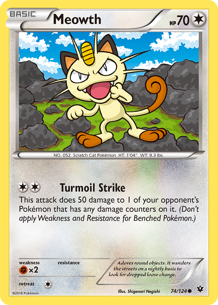 Meowth (74/124) [XY: Fates Collide] | Gear Gaming Fayetteville