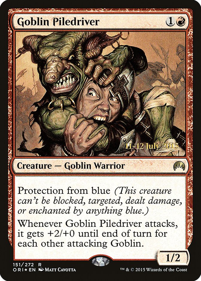 Goblin Piledriver [Magic Origins Prerelease Promos] | Gear Gaming Fayetteville