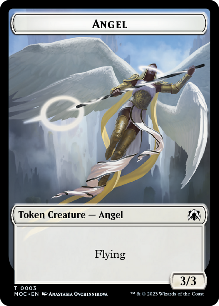 Angel (3) // Demon Double-Sided Token [March of the Machine Commander Tokens] | Gear Gaming Fayetteville