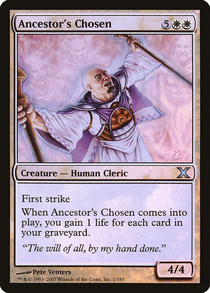 Ancestor's Chosen (Premium Foil) [Tenth Edition] | Gear Gaming Fayetteville