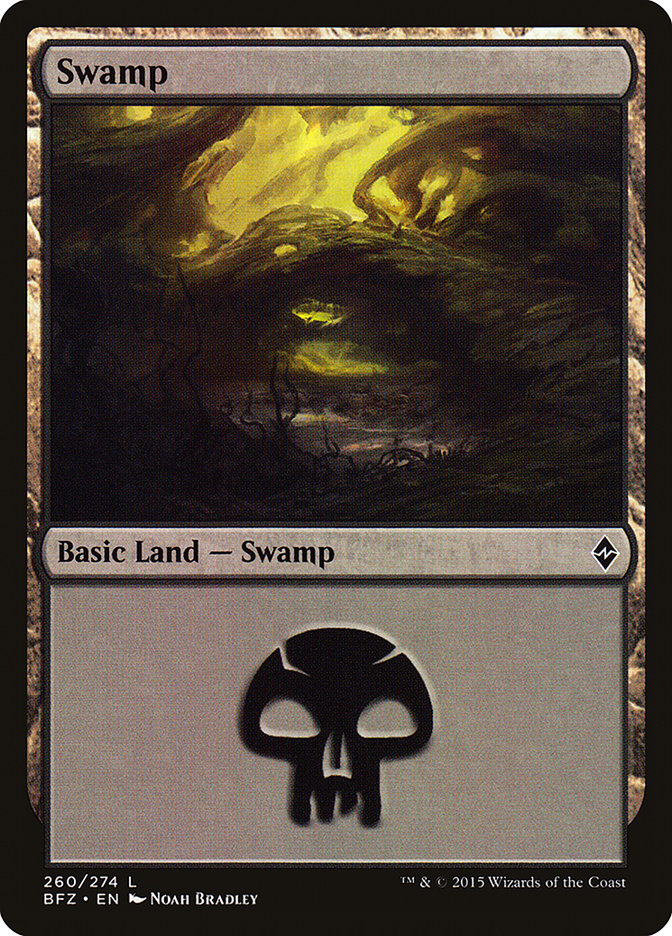 Swamp (260) [Battle for Zendikar] | Gear Gaming Fayetteville
