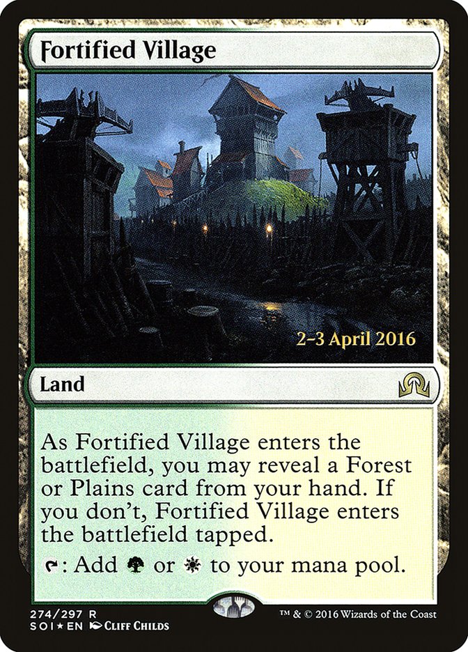 Fortified Village [Shadows over Innistrad Prerelease Promos] | Gear Gaming Fayetteville