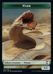 Elf Warrior // Wurm Double-Sided Token [Streets of New Capenna Commander Tokens] | Gear Gaming Fayetteville