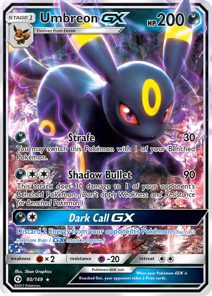 Umbreon GX (80/149) [Sun & Moon: Base Set] | Gear Gaming Fayetteville