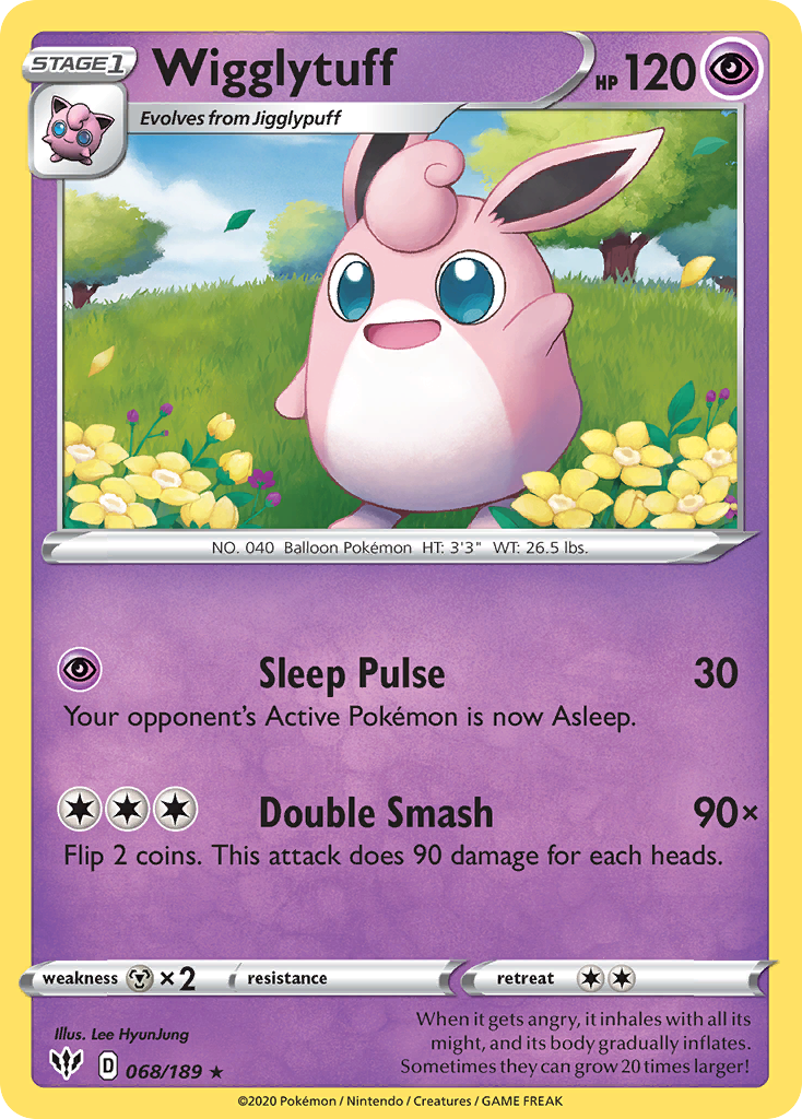 Wigglytuff (068/189) [Sword & Shield: Darkness Ablaze] | Gear Gaming Fayetteville