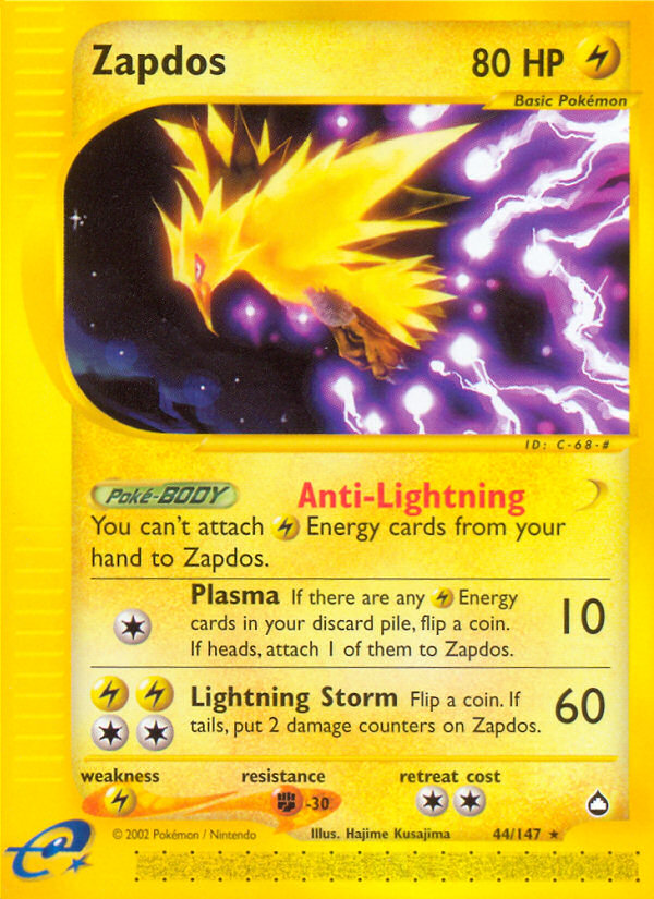 Zapdos (44/147) [Aquapolis] | Gear Gaming Fayetteville