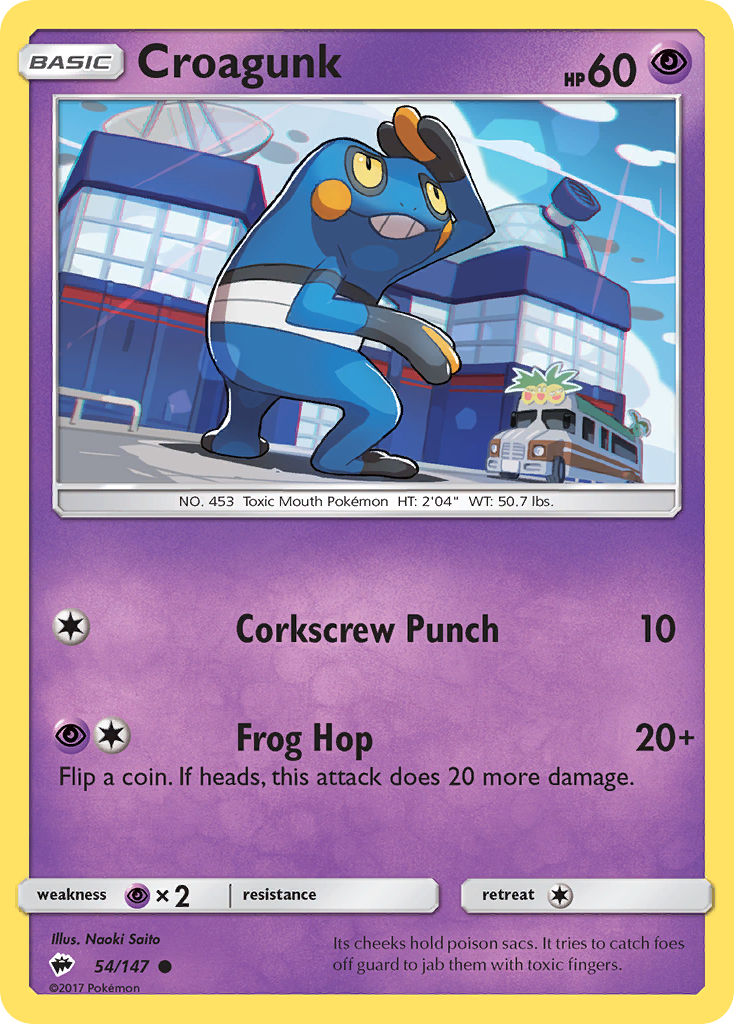 Croagunk (54/147) [Sun & Moon: Burning Shadows] | Gear Gaming Fayetteville