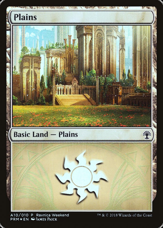 Plains (A10) [Ravnica Allegiance Ravnica Weekend] | Gear Gaming Fayetteville