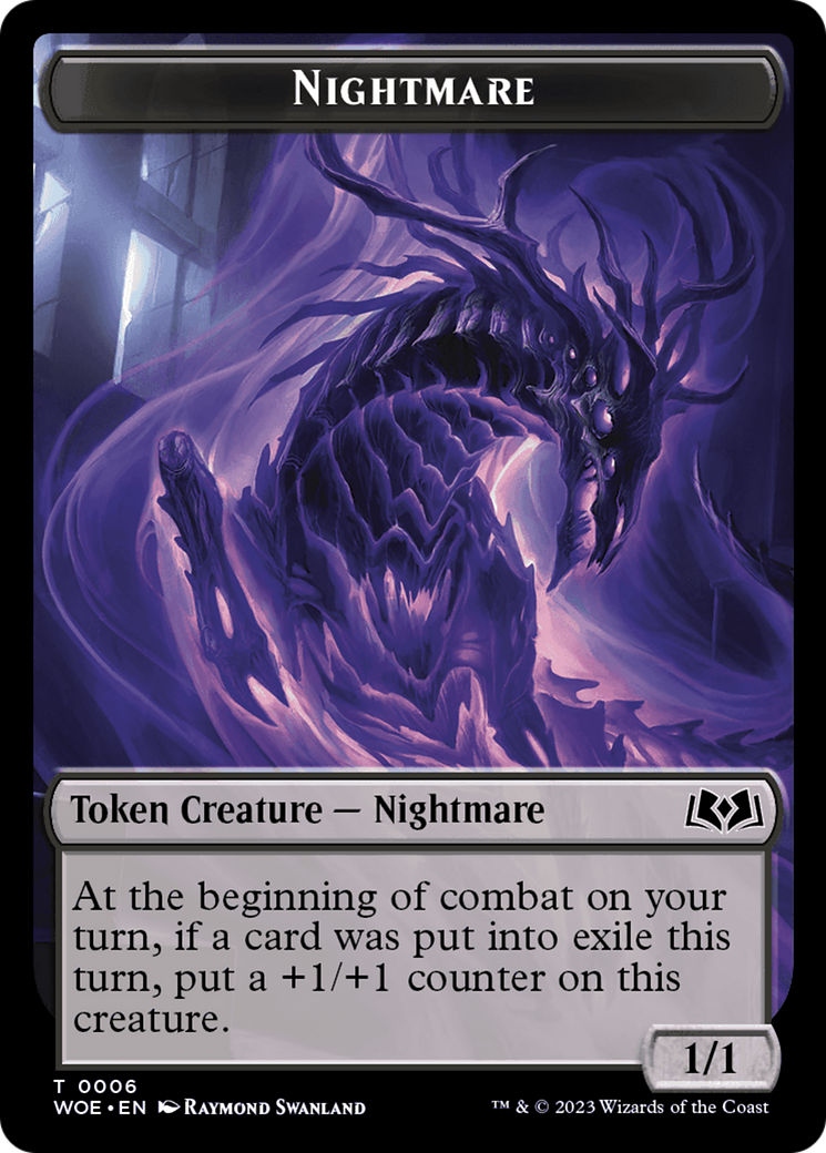 Nightmare // Food (0012) Double-Sided Token [Wilds of Eldraine Tokens] | Gear Gaming Fayetteville