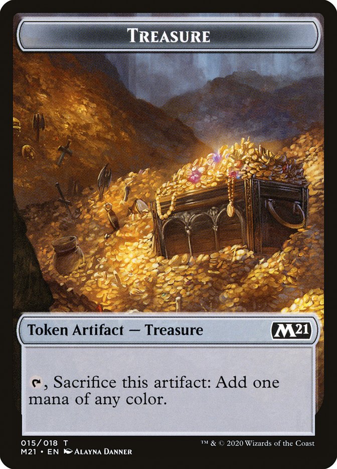 Beast // Treasure Double-Sided Token [Core Set 2021 Tokens] | Gear Gaming Fayetteville