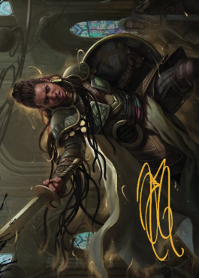 Shanna, Purifying Blade Art Card 1 (Gold-Stamped Signature) [Dominaria United Art Series] | Gear Gaming Fayetteville