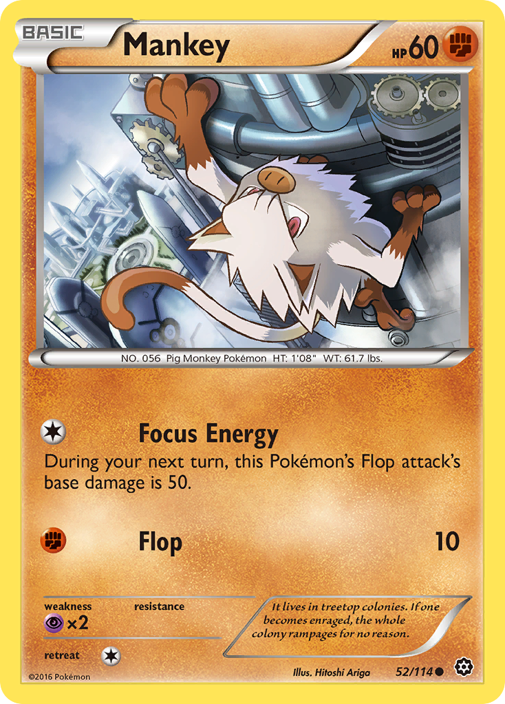 Mankey (52/114) [XY: Steam Siege] | Gear Gaming Fayetteville