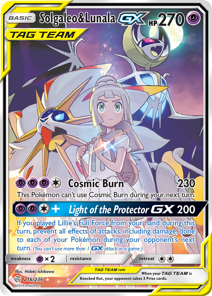 Solgaleo & Lunala GX (216/236) [Sun & Moon: Cosmic Eclipse] | Gear Gaming Fayetteville