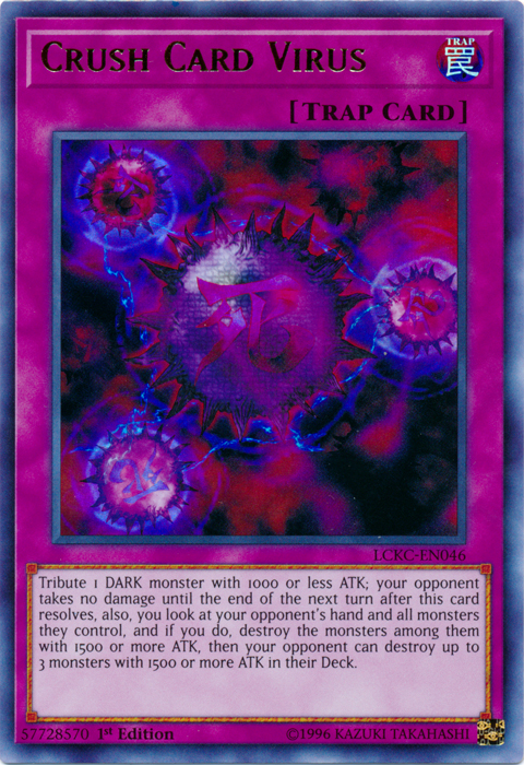 Crush Card Virus (Version 2) [LCKC-EN046] Ultra Rare | Gear Gaming Fayetteville