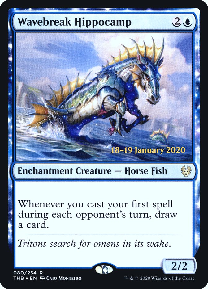 Wavebreak Hippocamp [Theros Beyond Death Prerelease Promos] | Gear Gaming Fayetteville