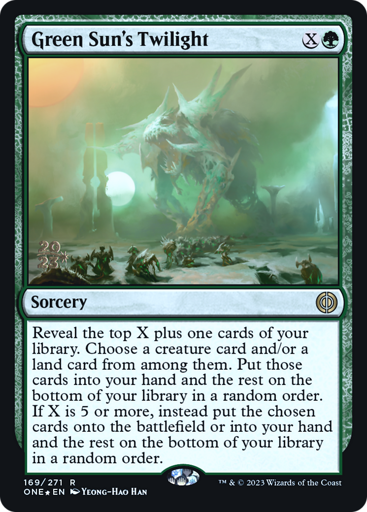 Green Sun's Twilight [Phyrexia: All Will Be One Prerelease Promos] | Gear Gaming Fayetteville