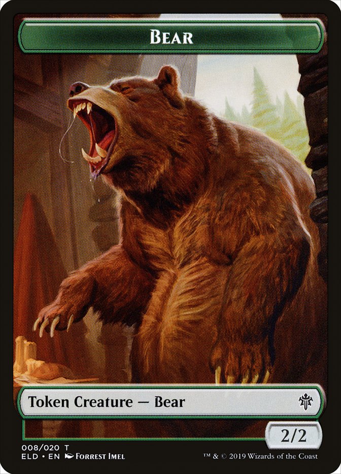 Bear Token [Throne of Eldraine Tokens] | Gear Gaming Fayetteville