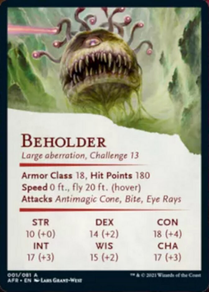 Beholder Art Card [Dungeons & Dragons: Adventures in the Forgotten Realms Art Series] | Gear Gaming Fayetteville