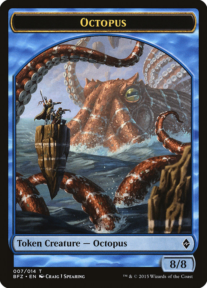 Octopus Token [Battle for Zendikar Tokens] | Gear Gaming Fayetteville