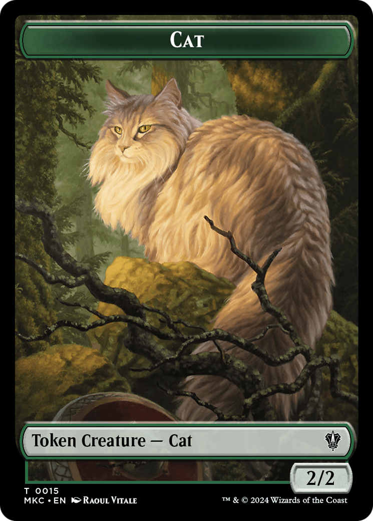 Drake // Cat Double-Sided Token [Murders at Karlov Manor Commander Tokens] | Gear Gaming Fayetteville