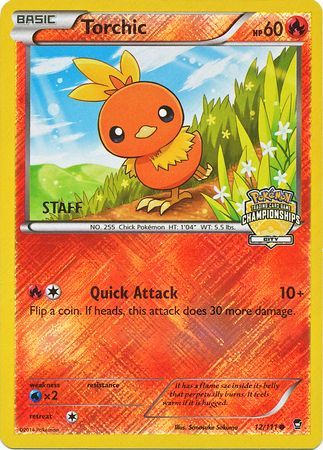 Torchic (12/111) (City Championship Promo Staff) [XY: Furious Fists] | Gear Gaming Fayetteville