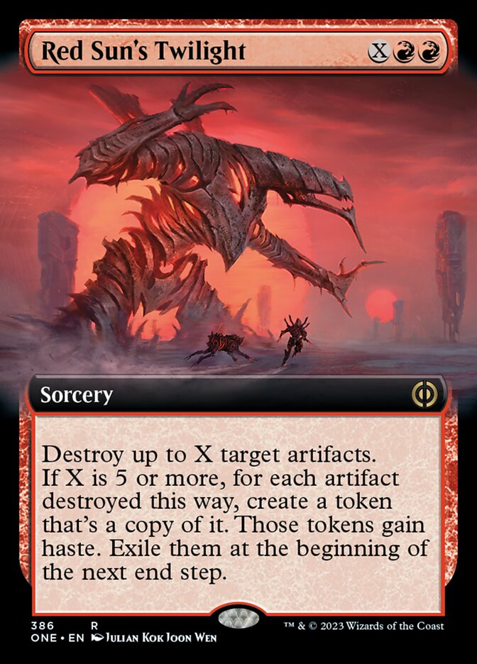 Red Sun's Twilight (Extended Art) [Phyrexia: All Will Be One] | Gear Gaming Fayetteville