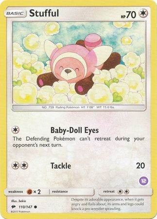 Stufful (110/147) (Deck Exclusive #12) [Sun & Moon: Trainer Kit - Alolan Sandslash] | Gear Gaming Fayetteville