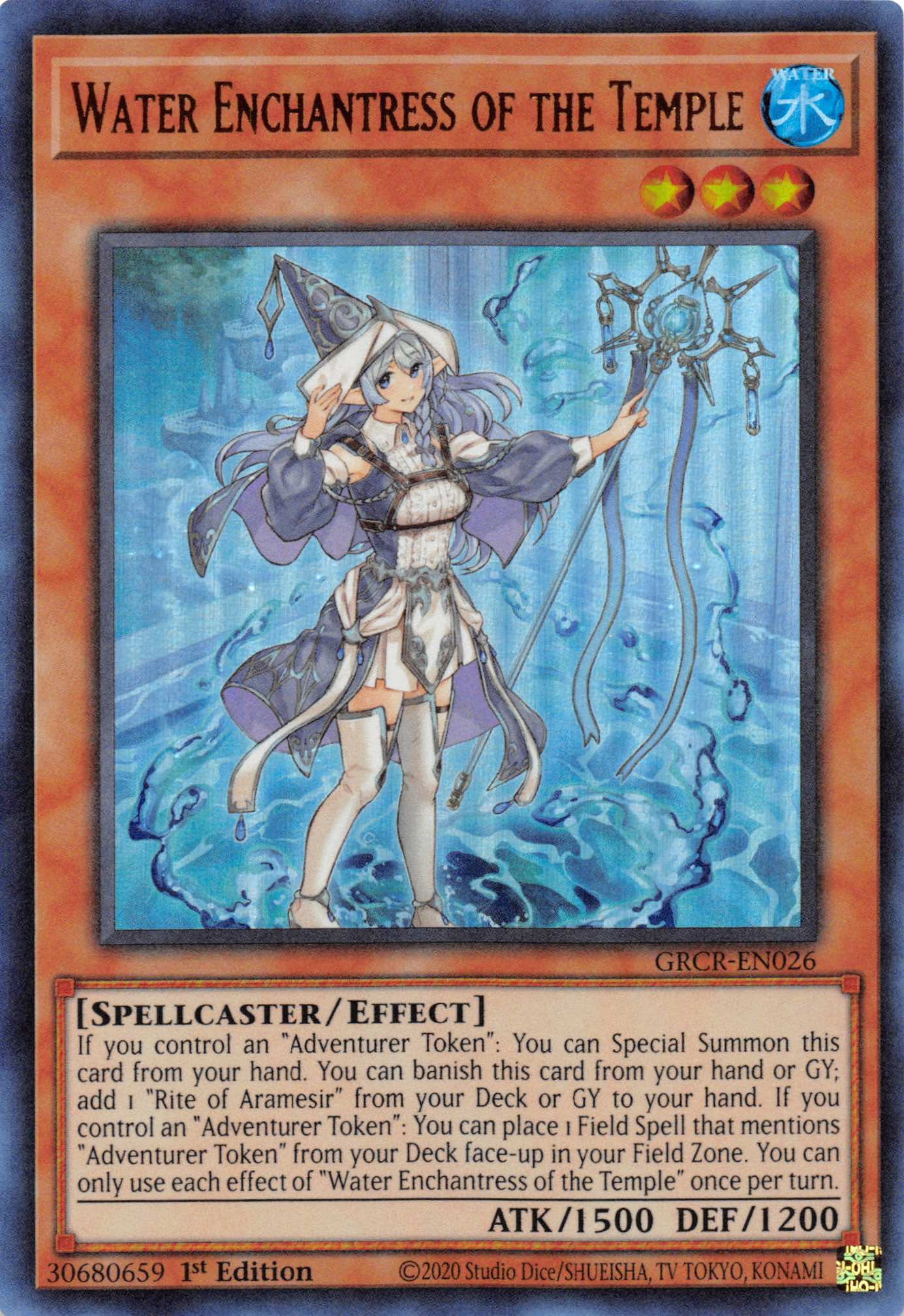 Water Enchantress of the Temple [GRCR-EN026] Ultra Rare | Gear Gaming Fayetteville