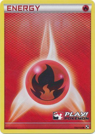 Fire Energy (106/114) (Play Pokemon Promo) [Black & White: Base Set] | Gear Gaming Fayetteville