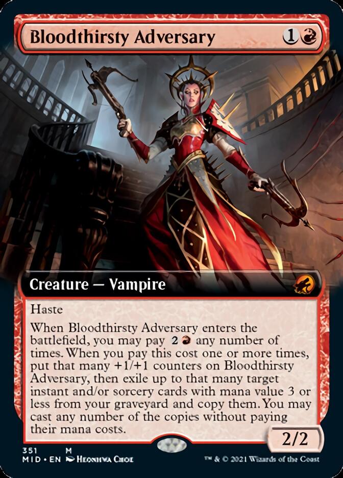 Bloodthirsty Adversary (Extended Art) [Innistrad: Midnight Hunt] | Gear Gaming Fayetteville