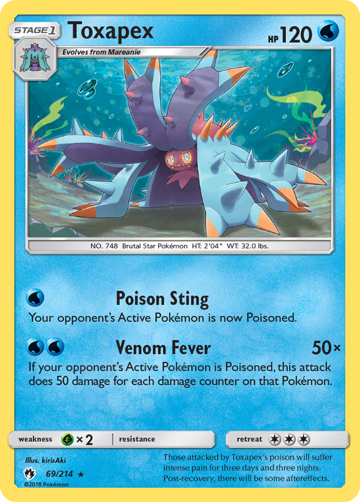 Toxapex (69/214) [Sun & Moon: Lost Thunder] | Gear Gaming Fayetteville