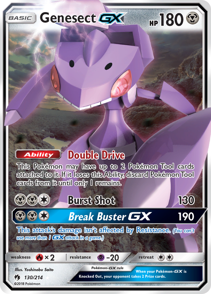 Genesect GX (130/214) [Sun & Moon: Lost Thunder] | Gear Gaming Fayetteville