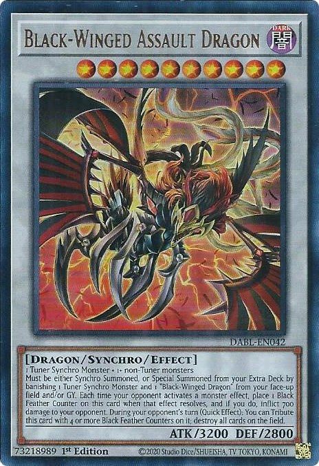 Black-Winged Assault Dragon [DABL-EN042] Ultra Rare | Gear Gaming Fayetteville