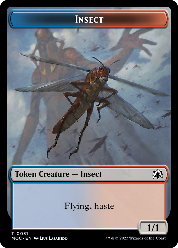 Soldier // Insect Double-Sided Token [March of the Machine Commander Tokens] | Gear Gaming Fayetteville