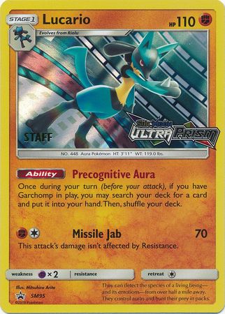 Lucario (SM95) (Staff Prerelease Promo) [Sun & Moon: Black Star Promos] | Gear Gaming Fayetteville