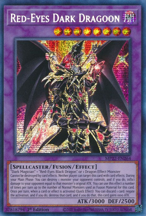 Red-Eyes Dark Dragoon [MP22-EN264] Prismatic Secret Rare | Gear Gaming Fayetteville