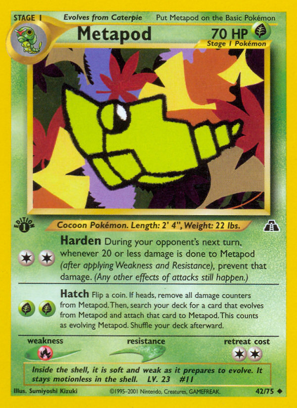 Metapod (42/75) [Neo Discovery 1st Edition] | Gear Gaming Fayetteville