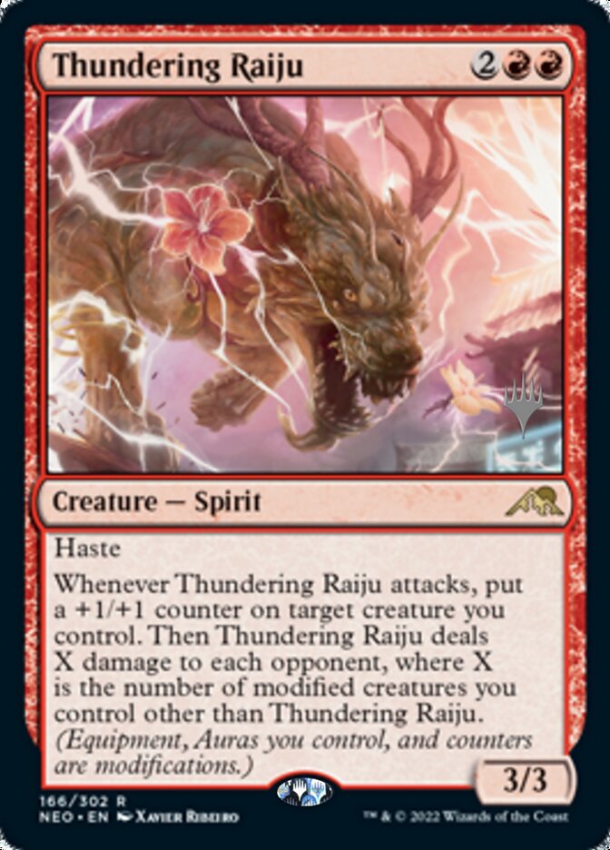 Thundering Raiju (Promo Pack) [Kamigawa: Neon Dynasty Promos] | Gear Gaming Fayetteville