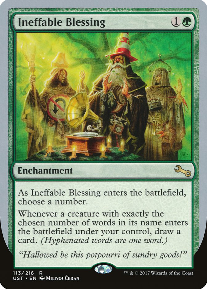 Ineffable Blessing ("choose a number") [Unstable] | Gear Gaming Fayetteville