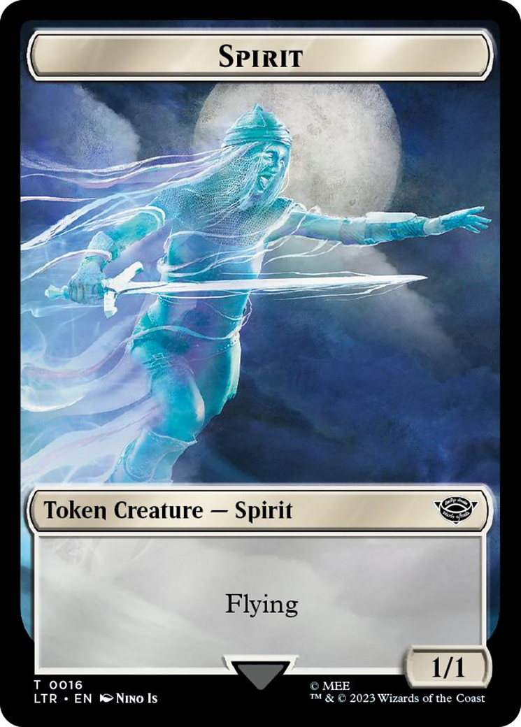 Spirit // Food (0022) Double-Sided Token (Surge Foil) [The Lord of the Rings: Tales of Middle-Earth Tokens] | Gear Gaming Fayetteville