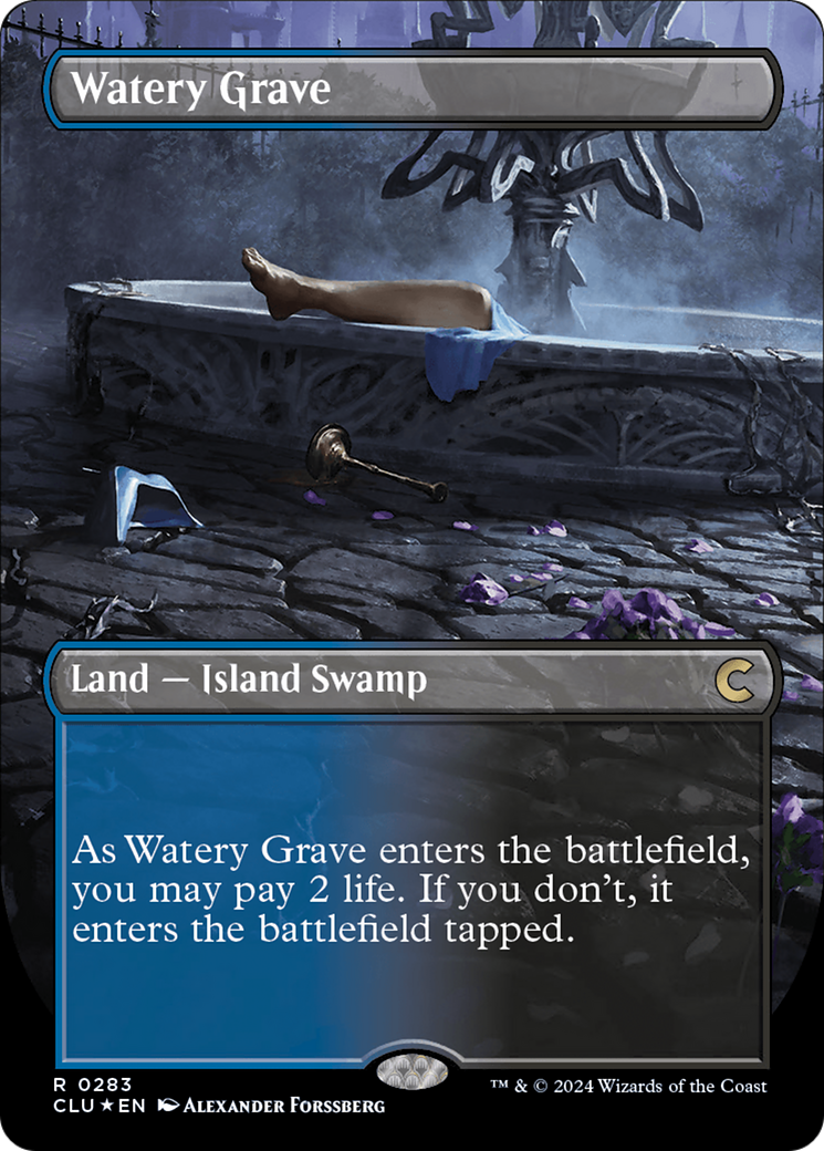 Watery Grave (Borderless) [Ravnica: Clue Edition] | Gear Gaming Fayetteville