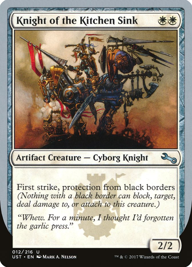 Knight of the Kitchen Sink ("protection from black border") [Unstable] | Gear Gaming Fayetteville