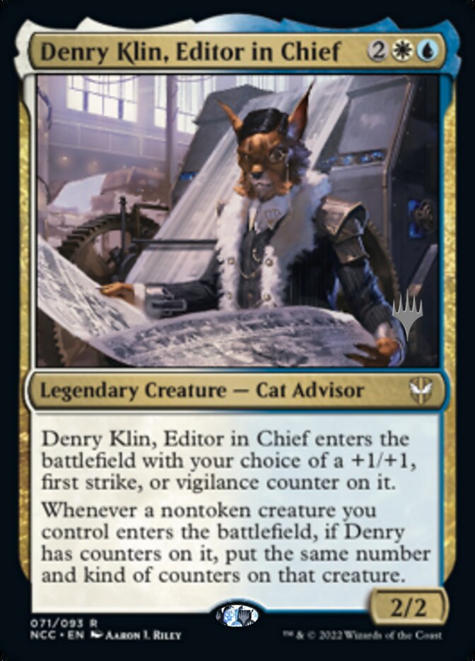 Denry Klin, Editor in Chief (Promo Pack) [Streets of New Capenna Commander Promos] | Gear Gaming Fayetteville