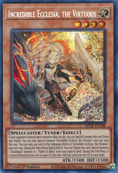 Incredible Ecclesia, the Virtuous [MP22-EN188] Prismatic Secret Rare | Gear Gaming Fayetteville